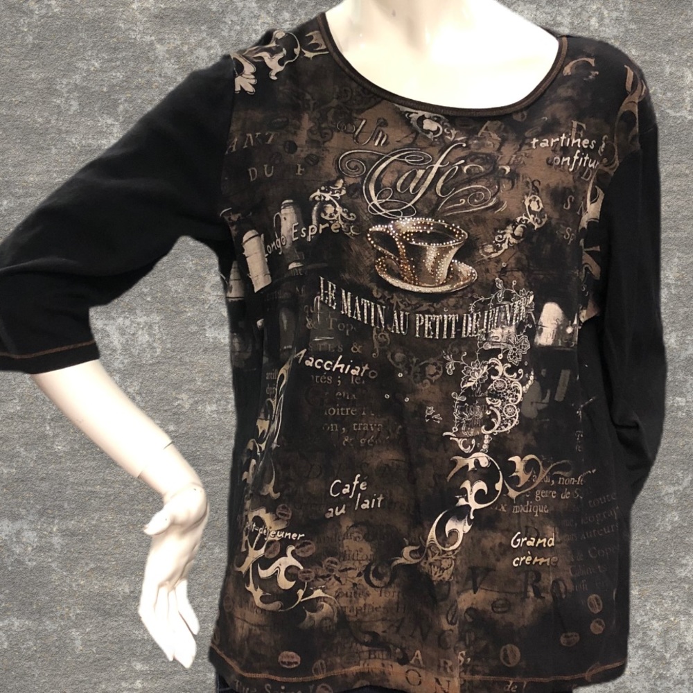 Blue Canyon Woman Coffee Cafe Club top